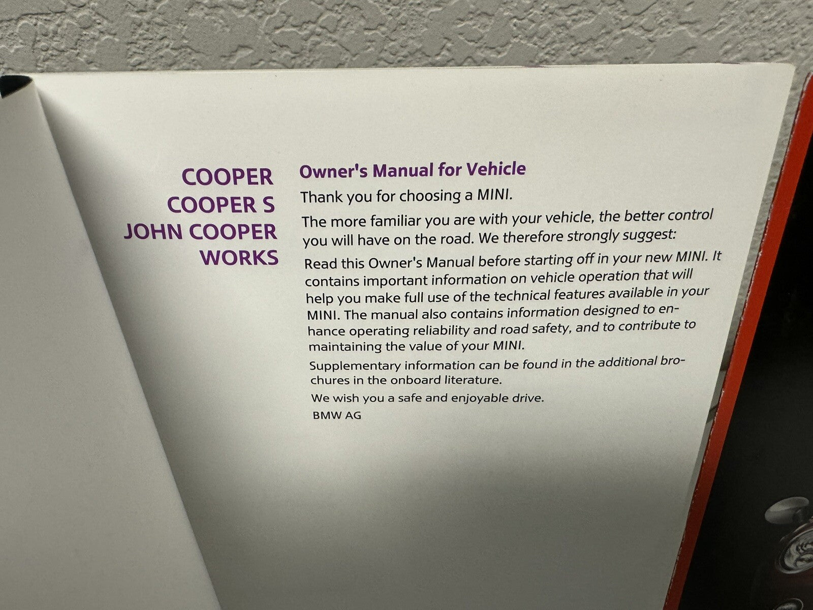 2013 Mini Countryman Mini Paceman Genuine OEM Owner's Manual Set w/Mini Case