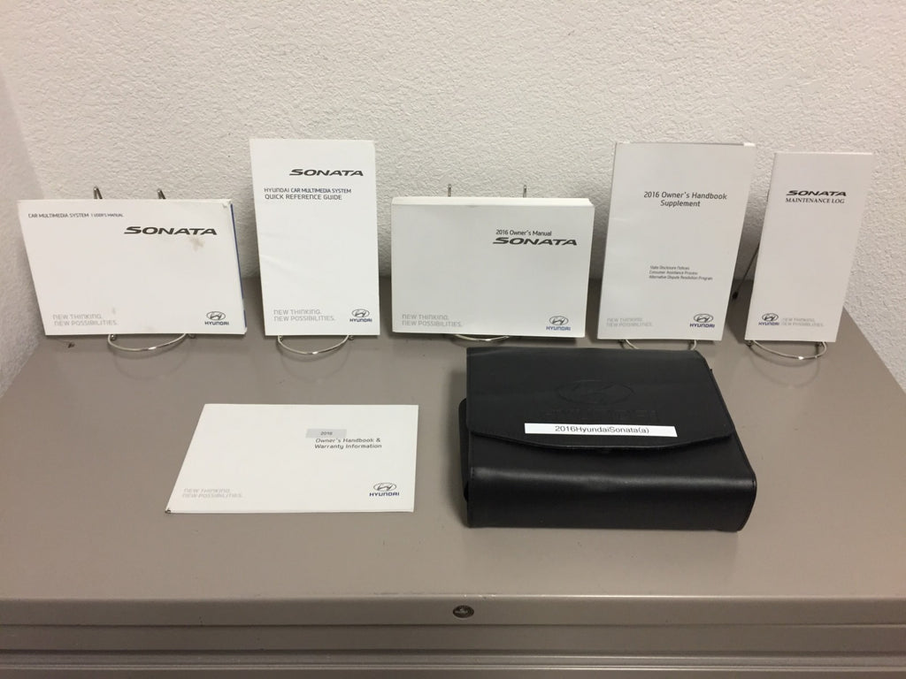 2016 Hyundai Sonata Genuine OEM Owner's Manual Set w/Navigation Manual & Case