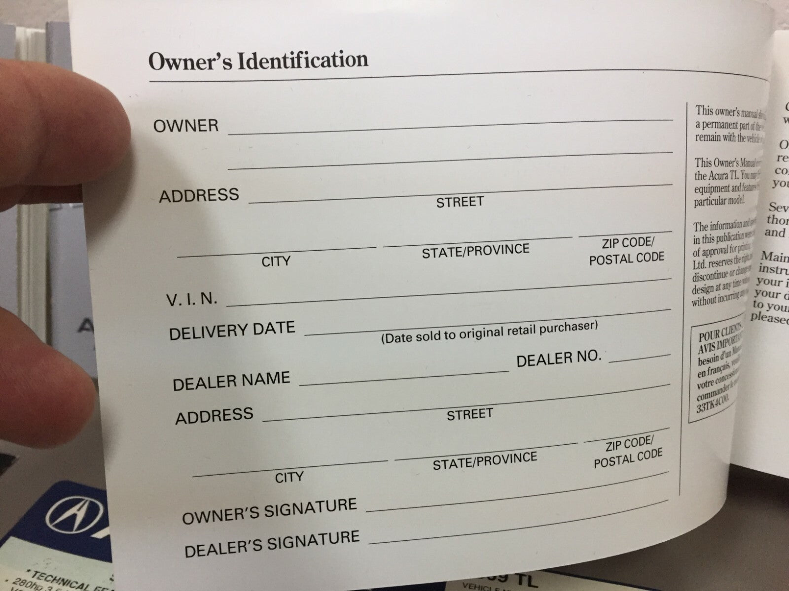 2009 Acura TL Genuine OEM Owner's Manual Set w/Acura Case--Free Shipping!!!