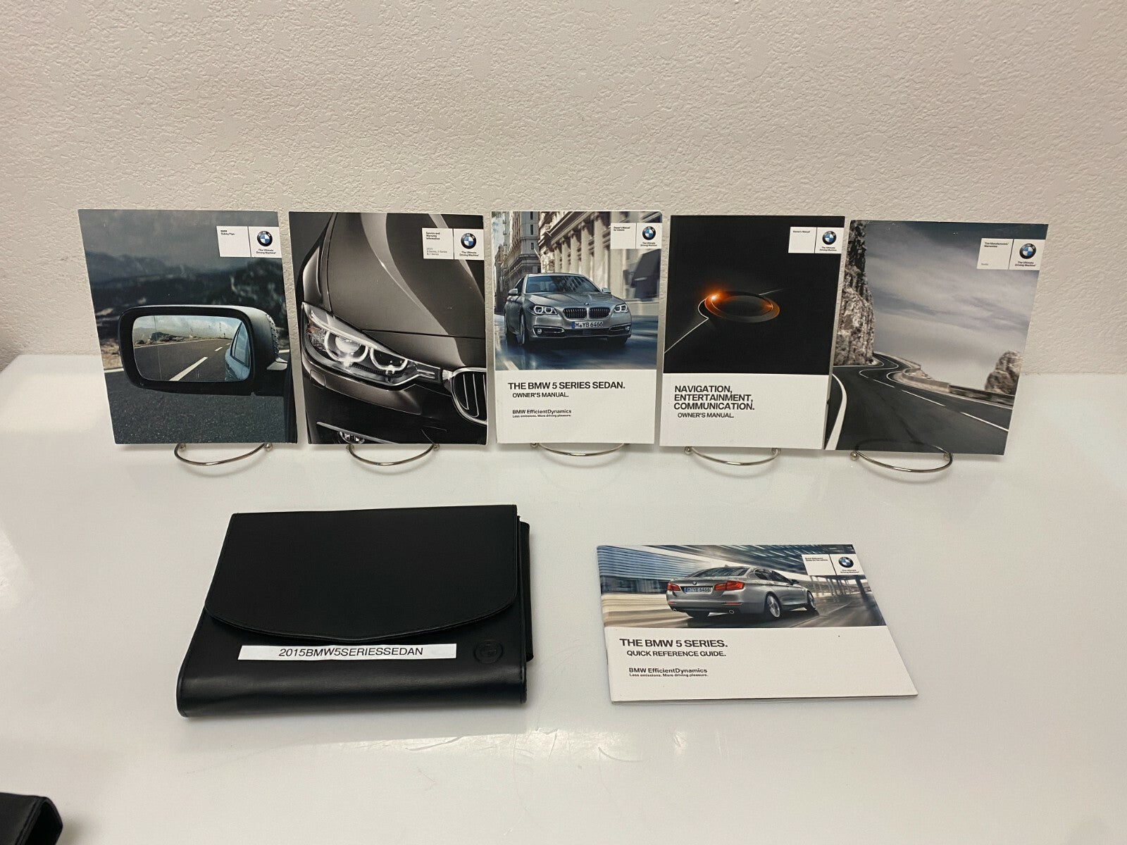 2015 BMW 5 Series Sedan 528i 535i 550i 535d xDrive OEM Owner's Manual w/Case