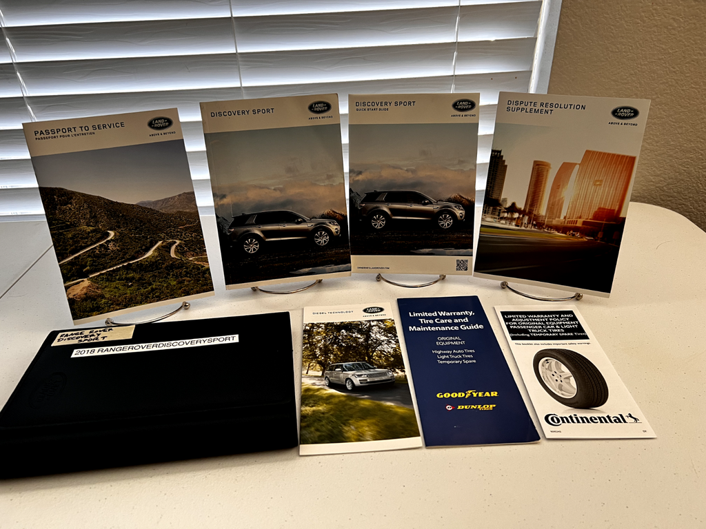 2018 Range Rover Discovery Sport OEM Owner's Manual with supplements and Case.