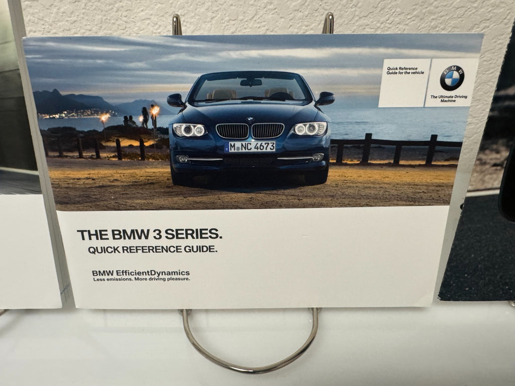 2012 BMW 3 Series Coupe/Convertible Owner's Manual Set w/BMW Case & iDrive/Navi