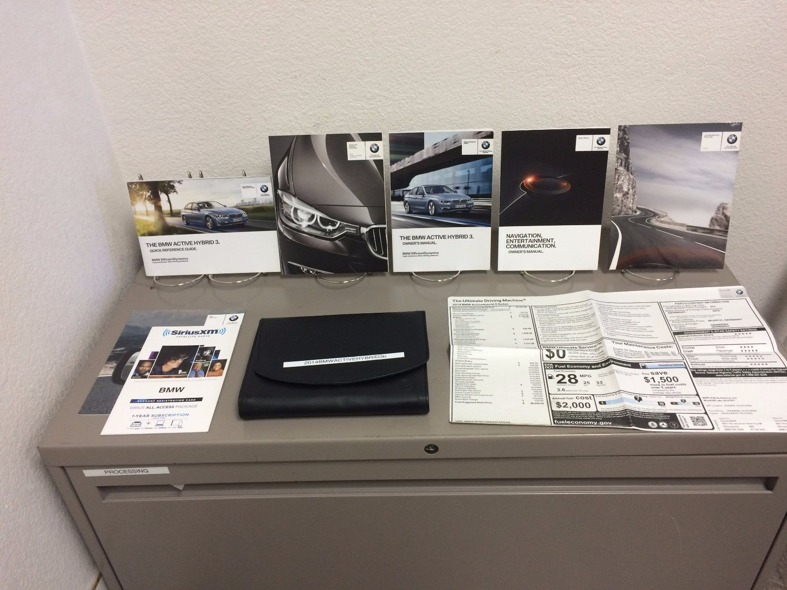 2014 BMW Active Hybrid 3 OEM Owner's Manual w/ iDrive & Navigation Instructions