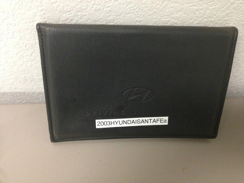 2003 Hyundai Santa Fe Genuine OEM Owner's Manual Set w/Hyundai Case--Ships Free!