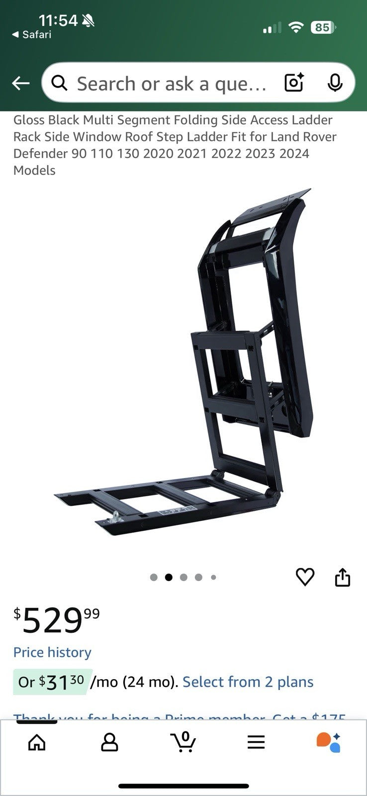 2020-2025 LAND ROVER DEFENDER SIDE ROOF RACK SIDE ACCESS LADDER