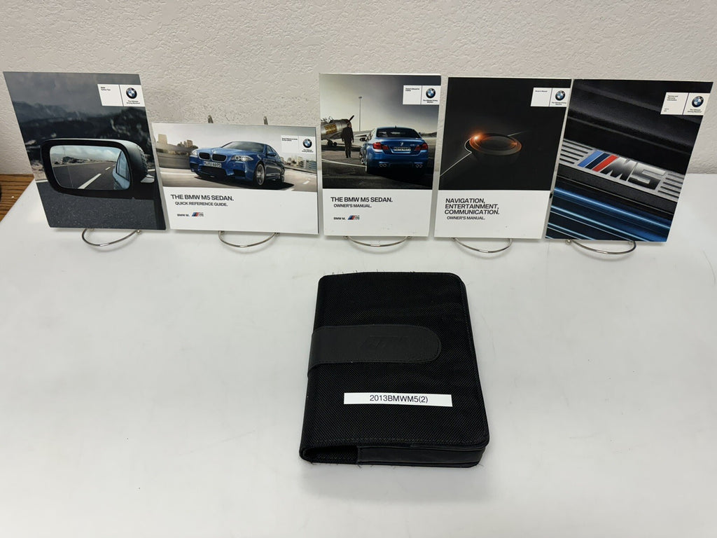 2013 BMW M5 Genuine OEM Owner's Manual Set w/Navigation and BMW "M" Case