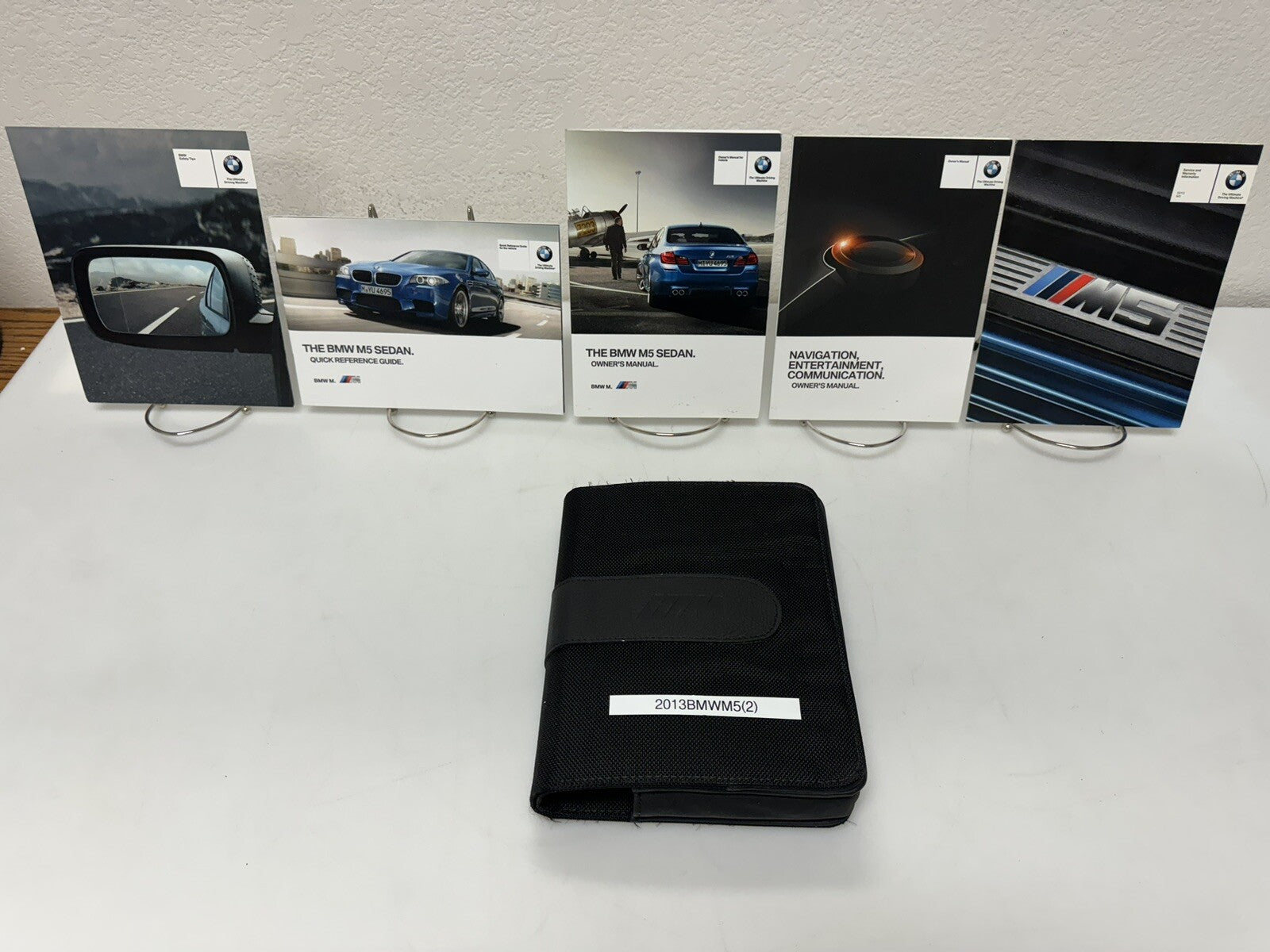 2013 BMW M5 Genuine OEM Owner's Manual Set w/Navigation and BMW "M" Case