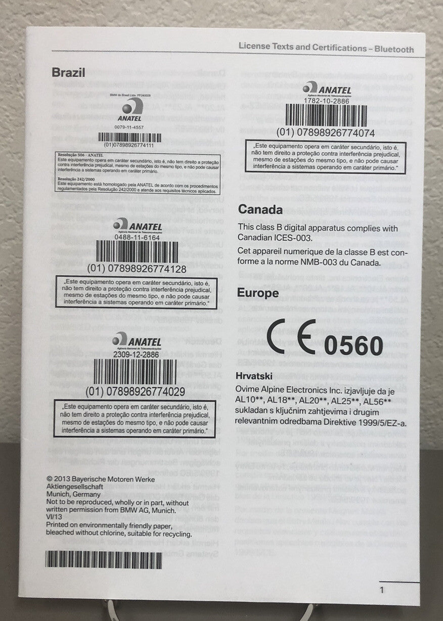 2014 BMW 4 Series Coupe 428i 435i xDrive Owner's Manual Set w/BMW Case and Navi