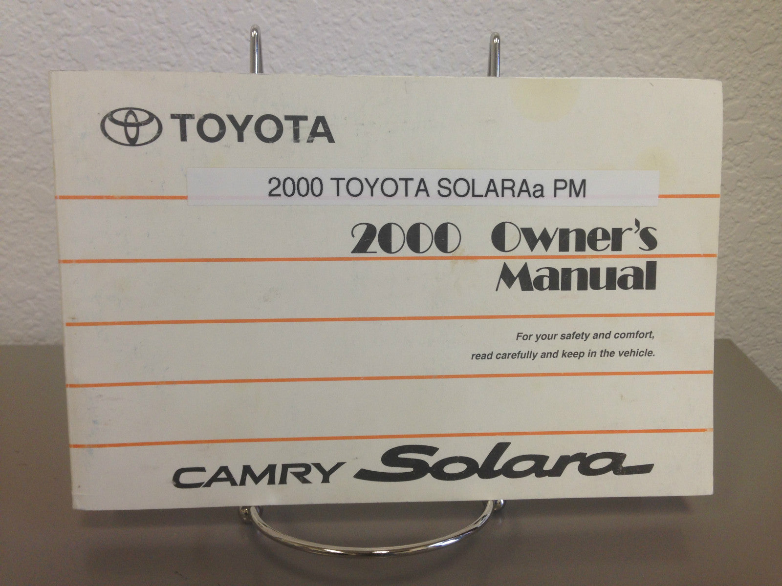 2000 Toyota Camry Solara OEM Owner's Manual
