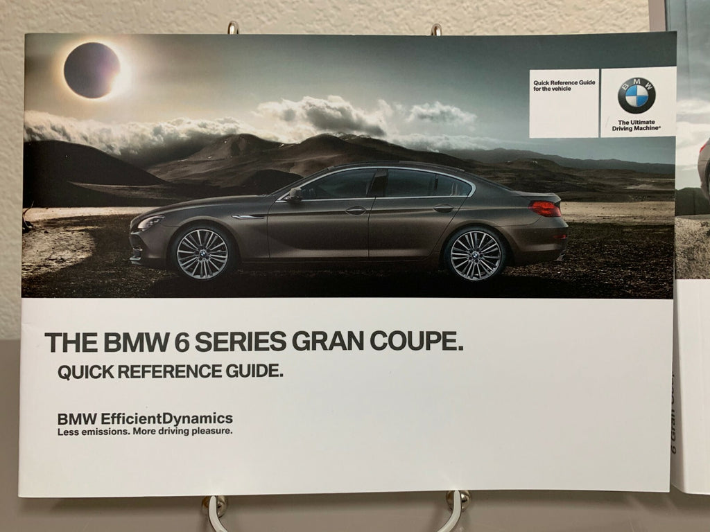 2013 BMW 6 Series Gran Coupe 640i 650i Owner's Manual Set w/iDrive & Navigation