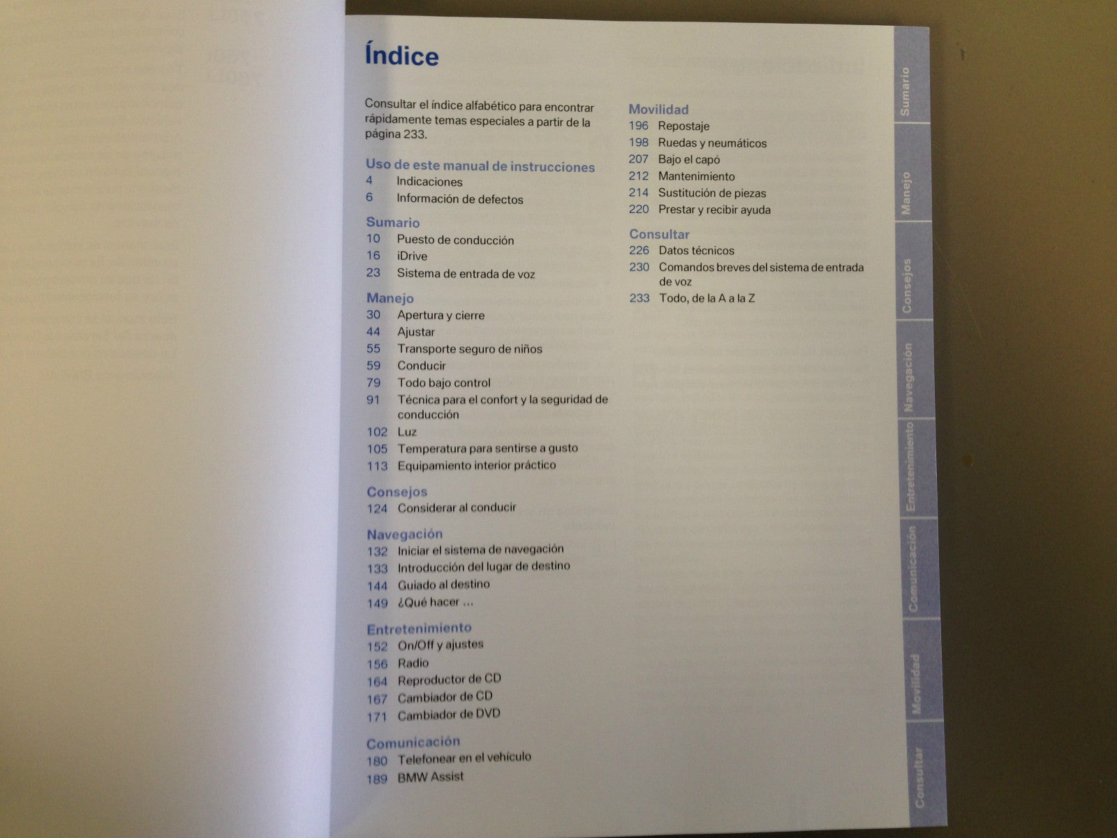 *RARE* 2006 BMW 7 Series OEM Owner's Manual in Spanish - Manual de instrucciones