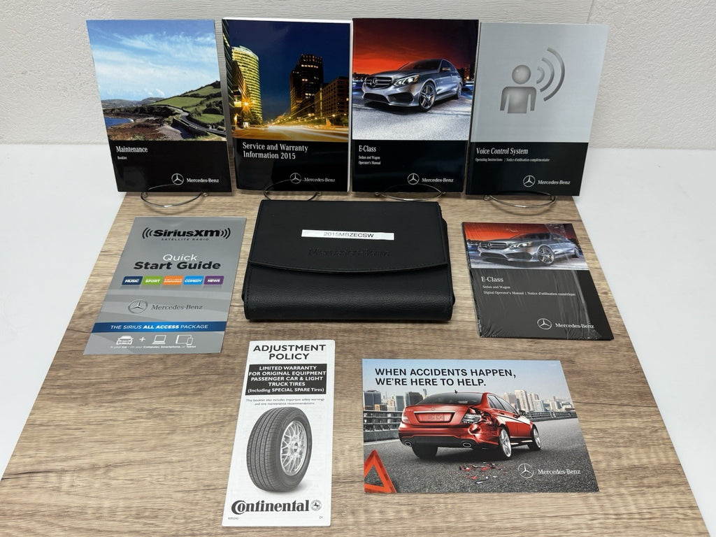 2015 Mercedes-Benz E250 BlueTec E350 E400 E550 E63 AMG Owner's Manual Set w/Case