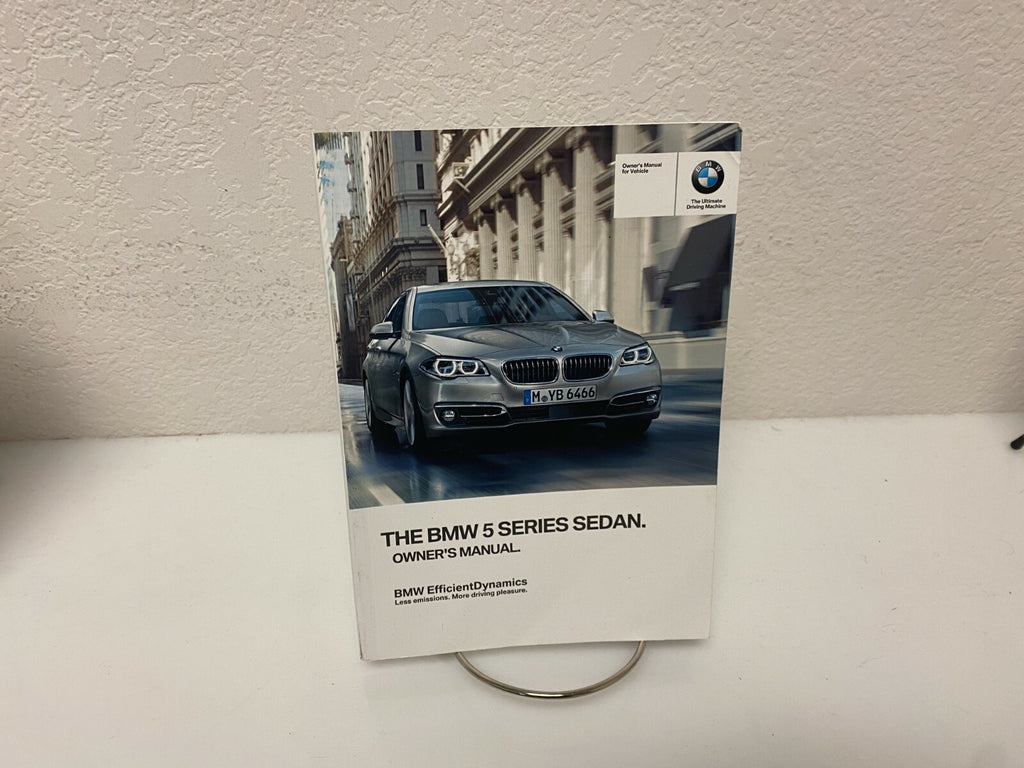 2015 BMW 5 Series Sedan 528i 535i 550i 535d xDrive OEM Owner's Manual w/Case