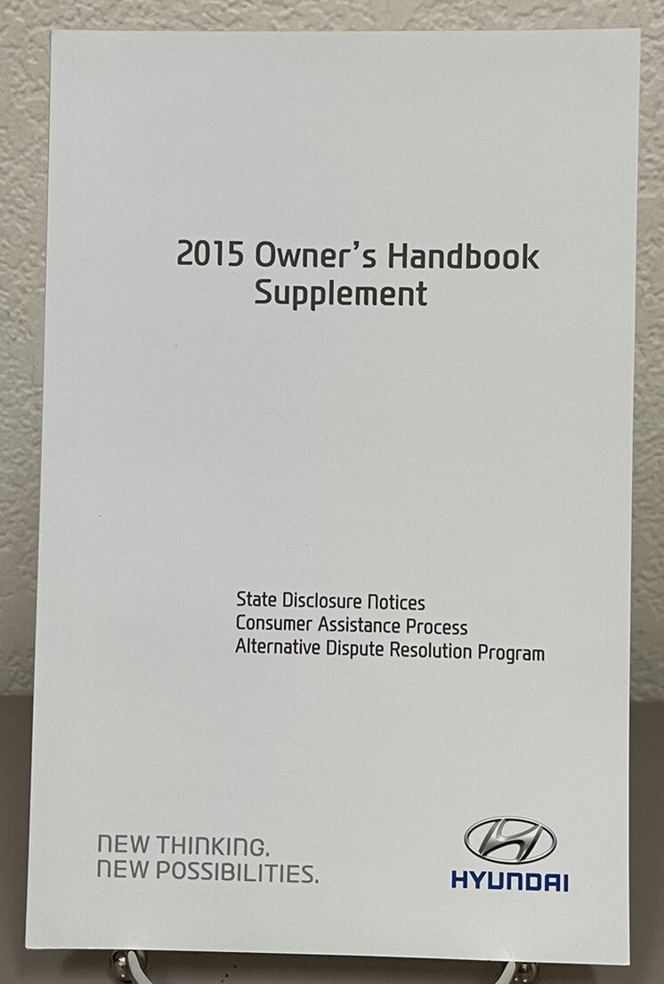 2015 Hyundai Sonata Genuine OEM Owner's Manual w/ Supplements & Case-Ships Free