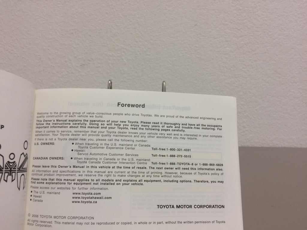 2007 Toyota Camry Genuine OEM Owner's Manual w/Toyota Case-Free Shipping!