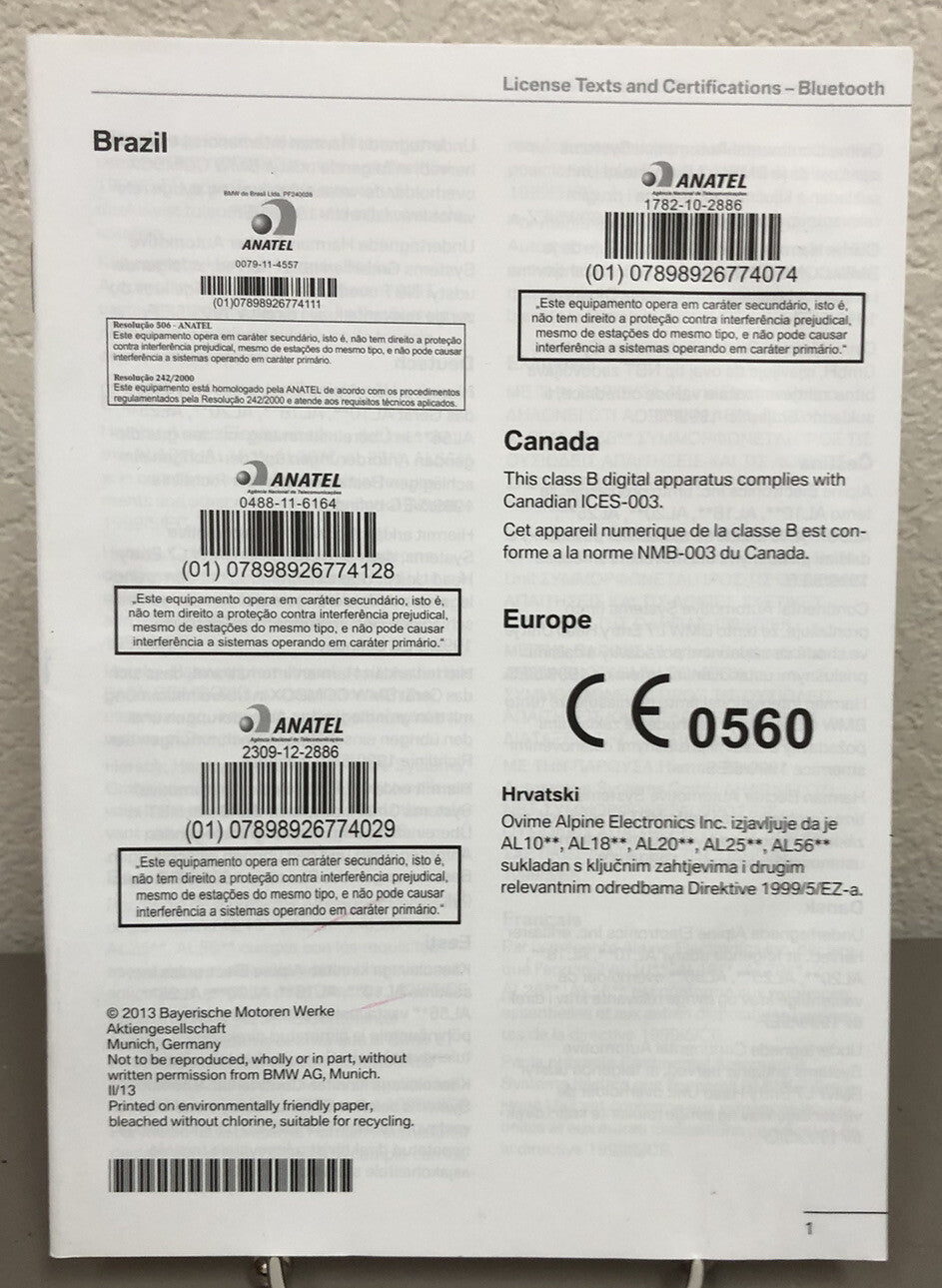 2014 BMW X3 xDrive28i xDrive35i OEM Owner's Manual Set w/ iDrive & Navigation