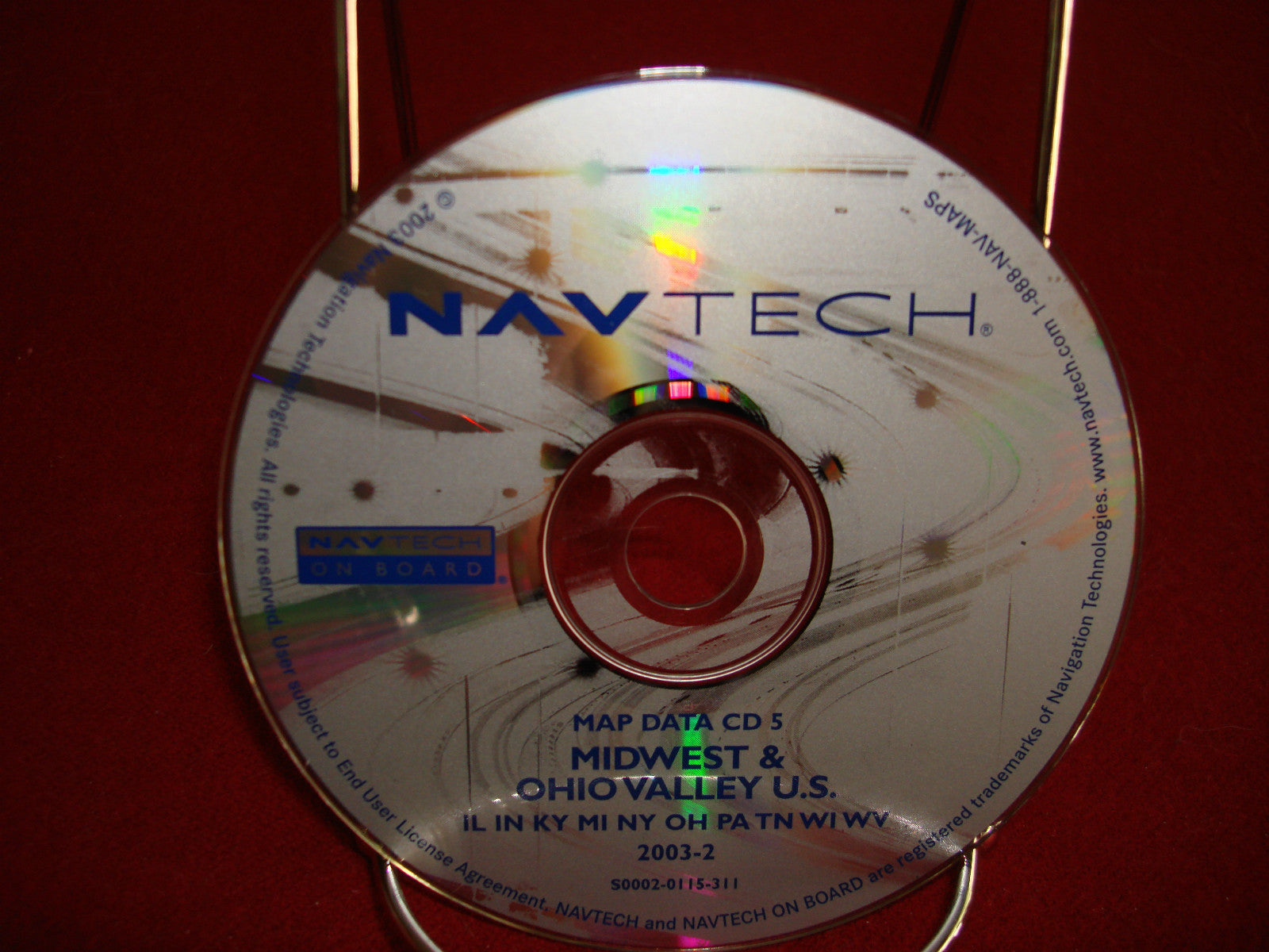 Land Rover NAVTECH 2003 Navigation Disc Midwest & Ohio Valley S0002-0115-311