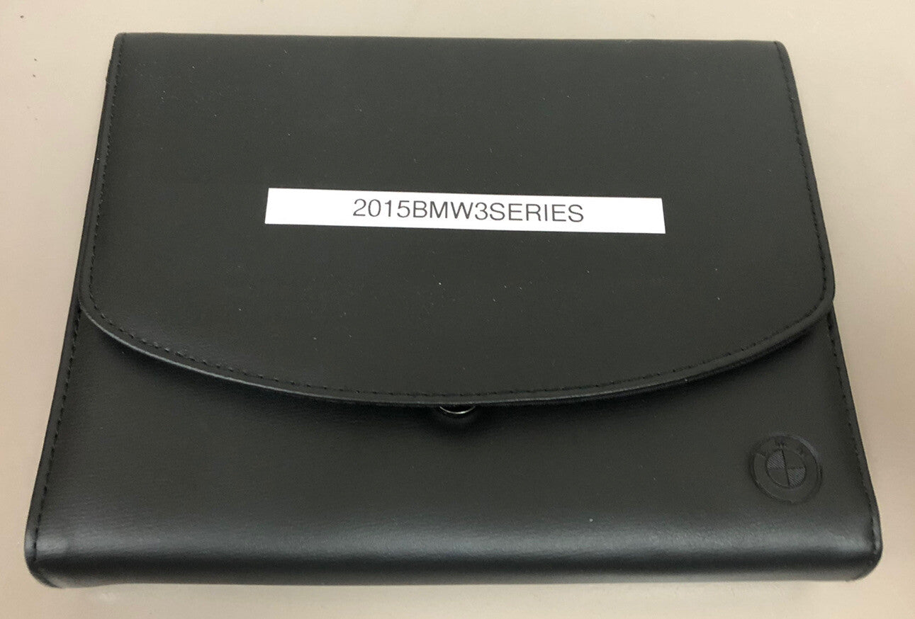 2015 BMW 3-Series Sedan Genuine OEM Owner's Manual Set w/Navigation & BMW Case
