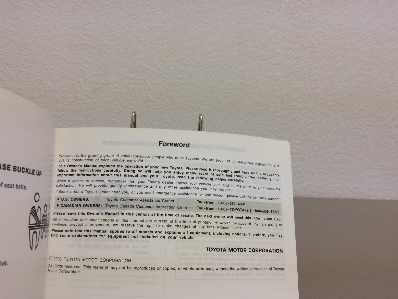 2003 Toyota Camry Genuine OEM Owner's Manual Set w/Toyota Case-Free Shipping