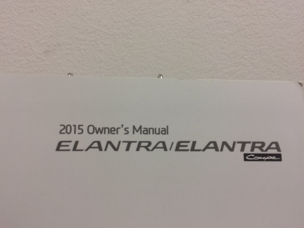 2015 Hyundai Elantra Coupe Genuine OEM Owner's Manual--Free Shipping!