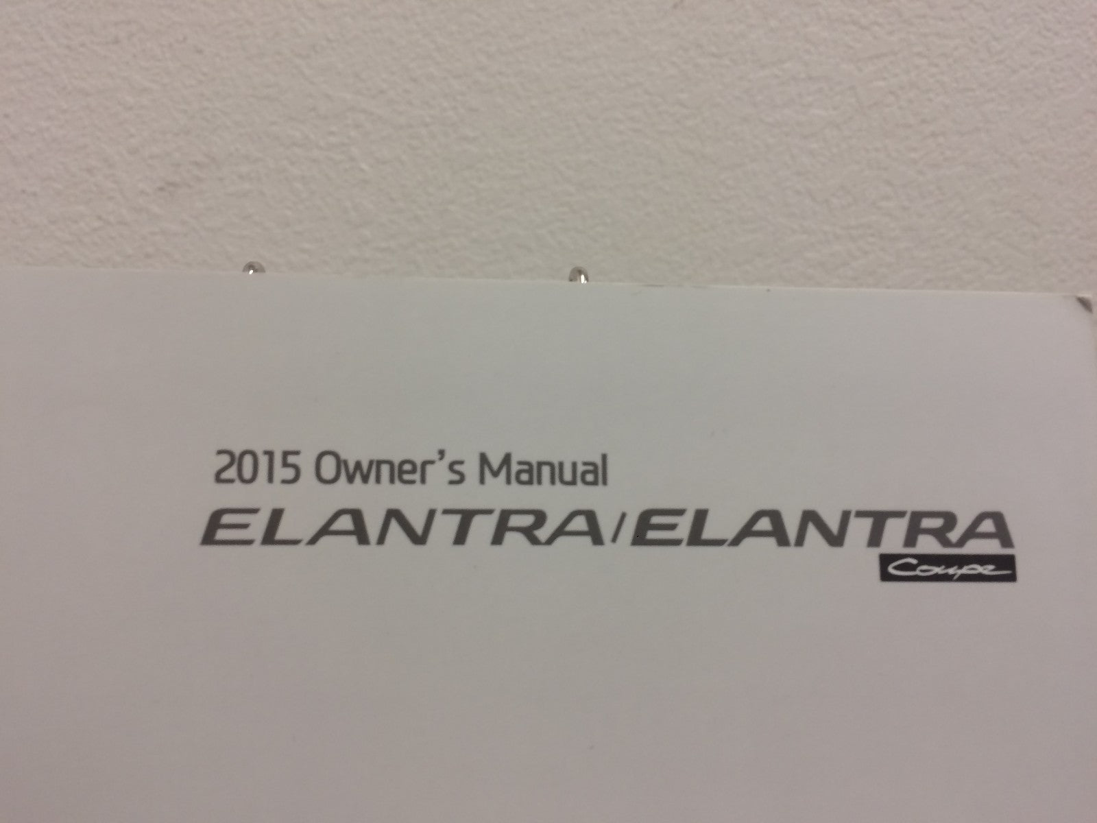 2015 Hyundai Elantra Coupe Genuine OEM Owner's Manual--Free Shipping!
