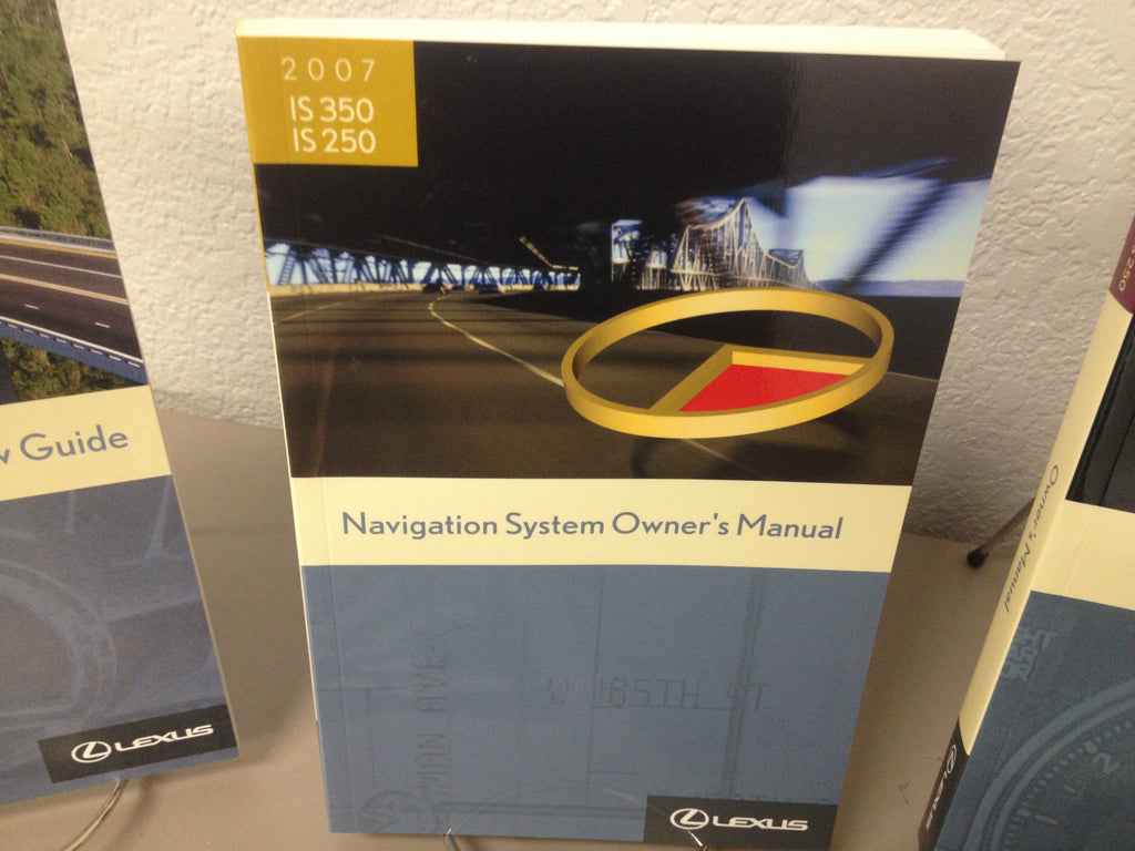2007 Lexus IS250 IS350 Genuine OEM Owner's Manual Set w/Navi Manual & Lexus Case