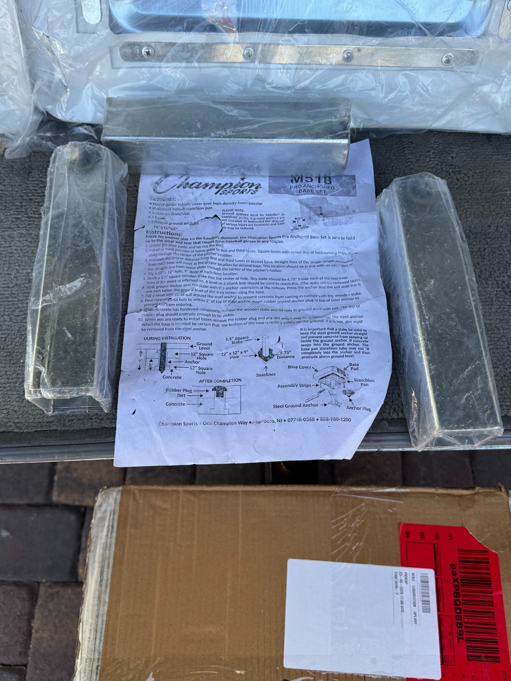 Champion Sports M518 Pro Anchored Base Set--New Open Box Special