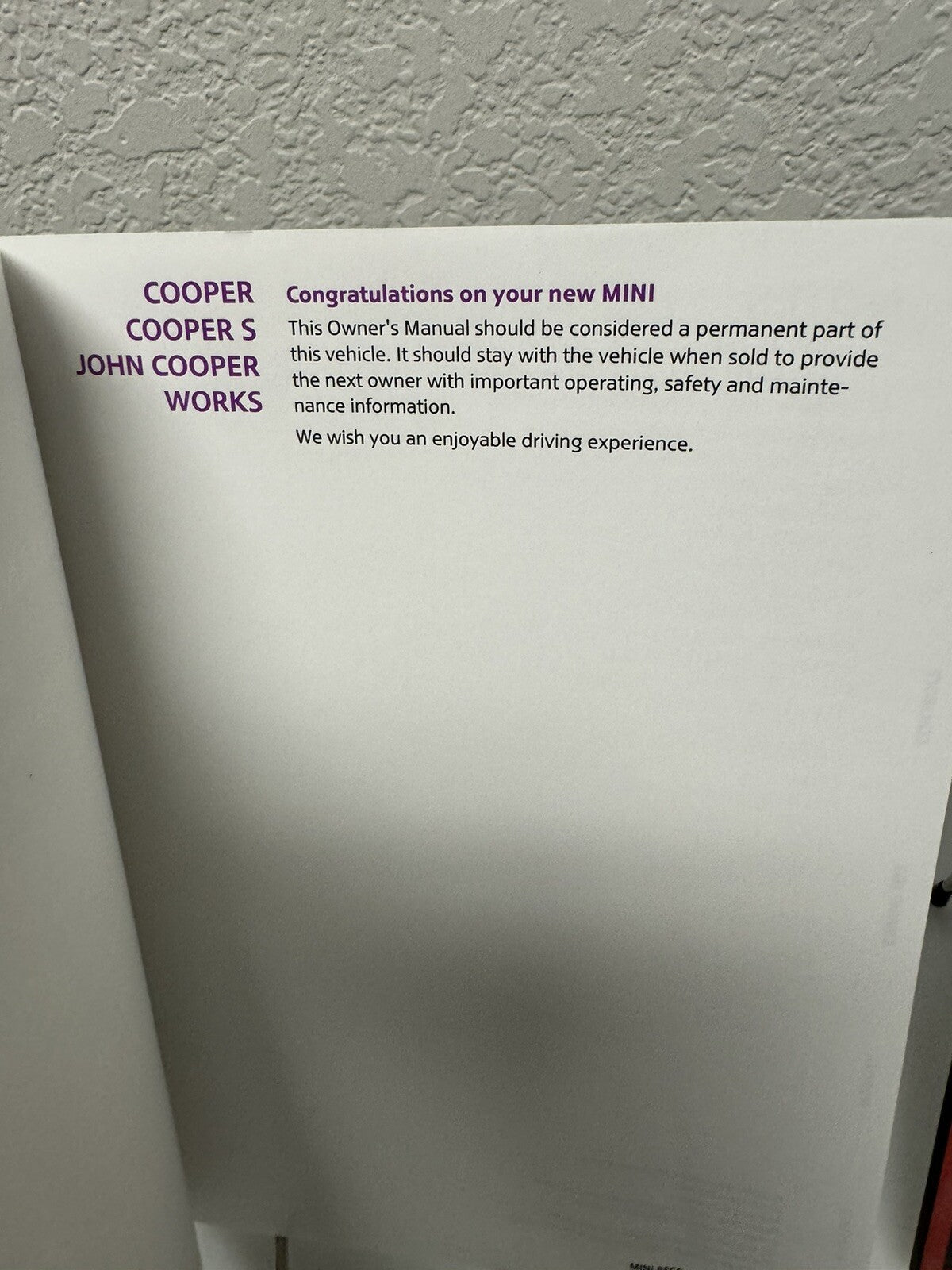 2010 Mini Cooper/Mini Convertible Genuine OEM Owner's Manual Set w/Mini Case