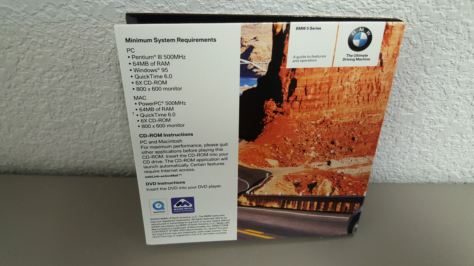 2004 BMW 5-Series Guide to Features & Operation CD/DVD