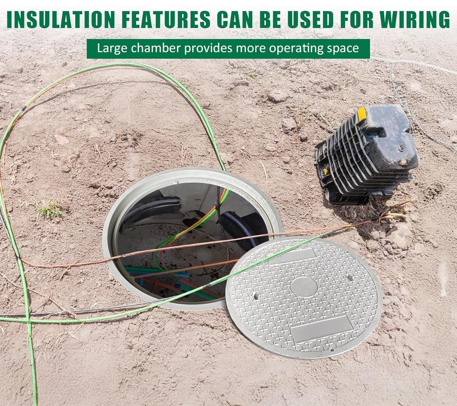 Natotela 40x31.5H Fiberglass Manhole Enclosure/Underground/Vault/Junction Box