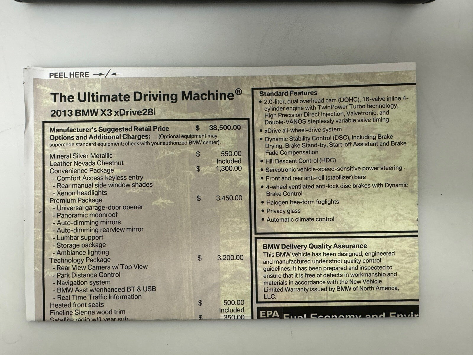 2013 BMW X3 Genuine OEM Owner's Manual Set w/Navigation Manual & BMW Case