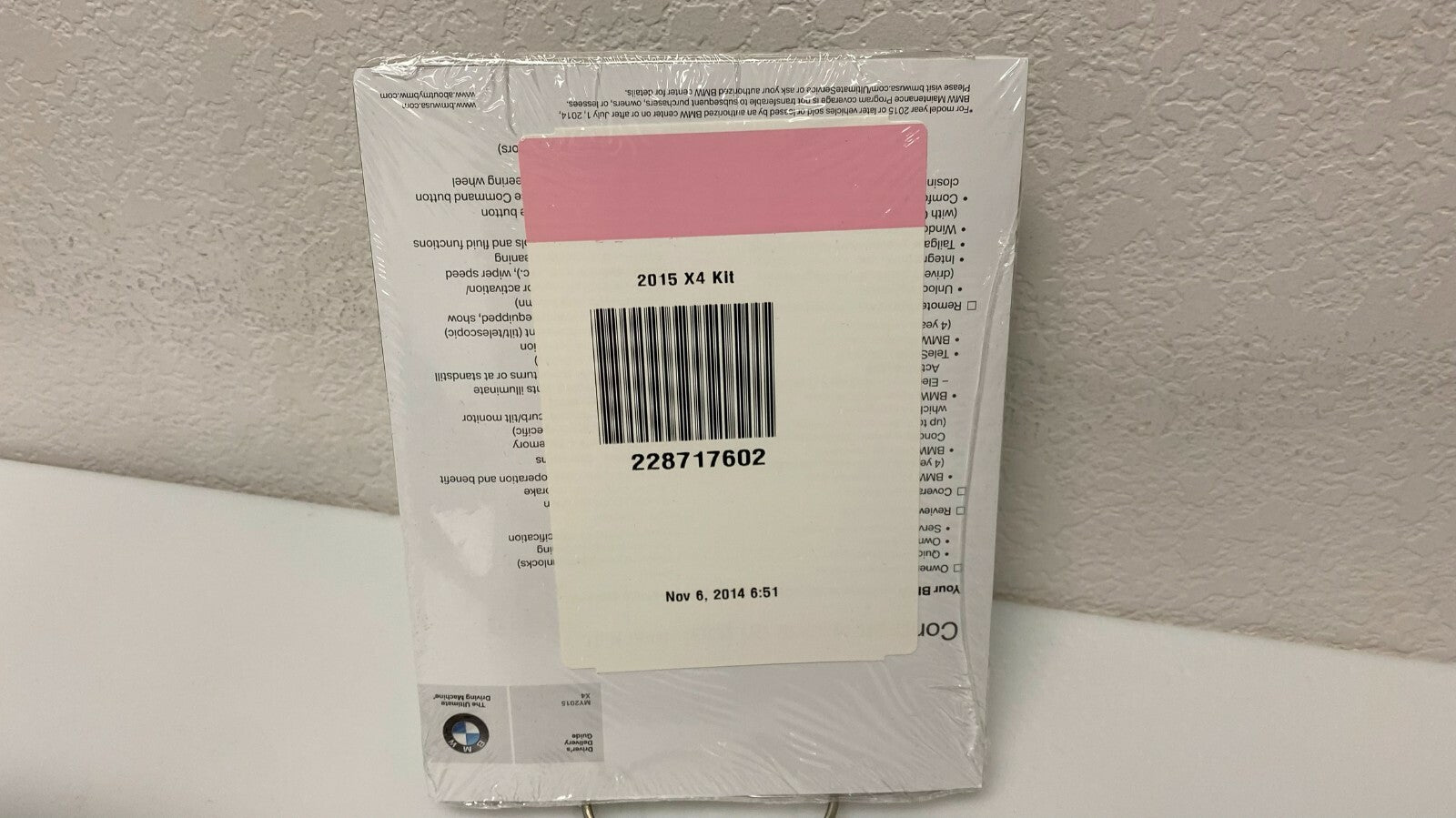 2015 BMW X4 xDrive 28i 35i Genuine OEM Owner's Manual Set w/Case Free Shipping!!