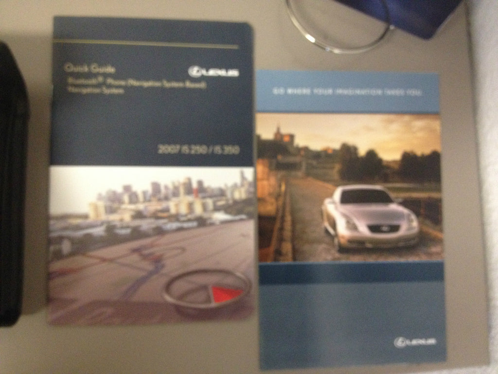 2007 Lexus IS250 IS350 Genuine OEM Owner's Manual Set w/Navi Manual & Lexus Case