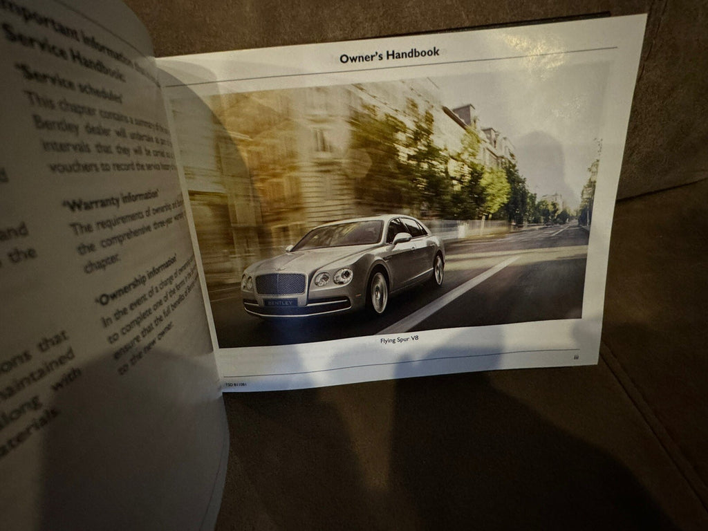 2016 BENTLEY FLYING SPUR V8 W12 OWNERS HANDBOOK GENUINE OEM BENTLEY MANUAL