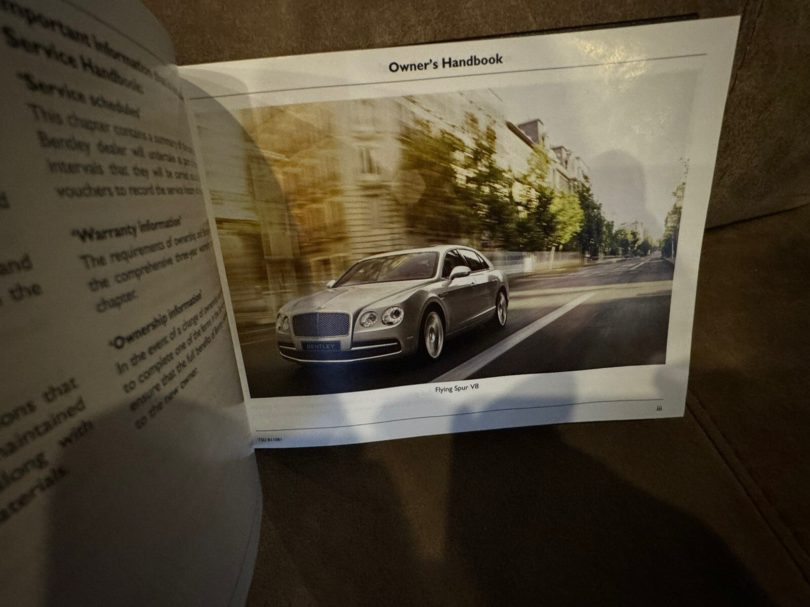 2016 BENTLEY FLYING SPUR V8 W12 OWNERS HANDBOOK GENUINE OEM BENTLEY MANUAL