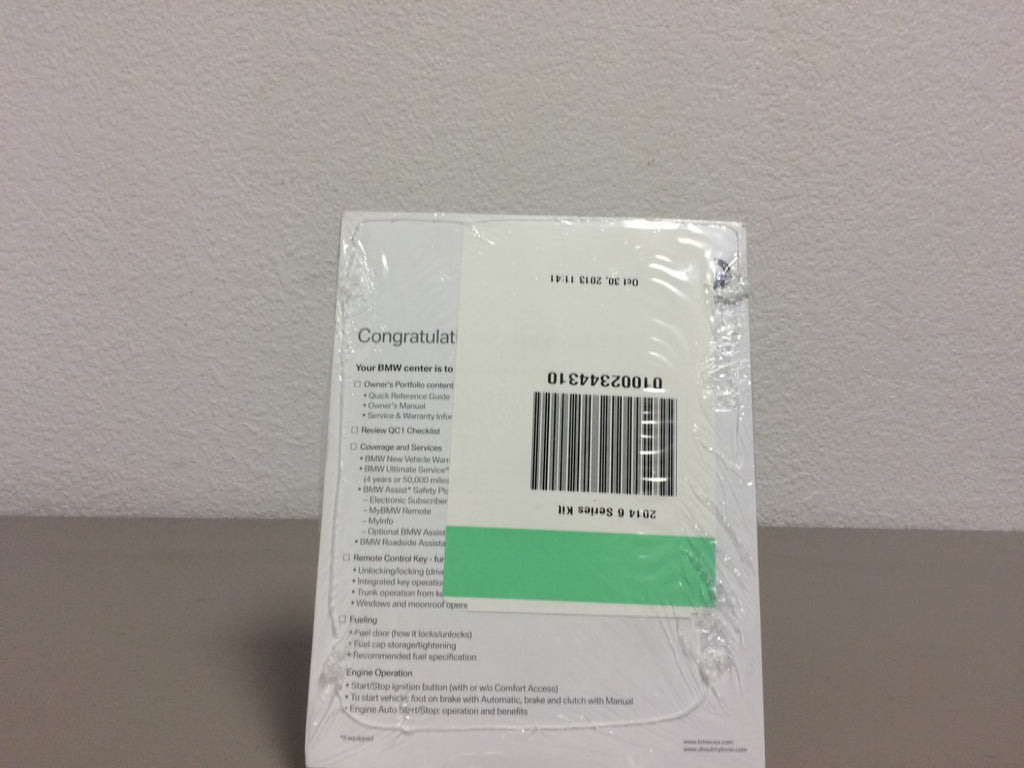 2014 BMW 6 Series Coupe Genuine OEM Owner's Manual Set w/Case & Bonus Key FOB!!!