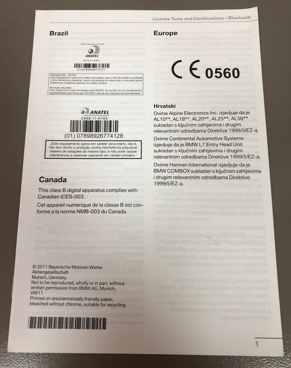 2012 BMW X3 28i 35i xDrive Genuine OEM Owner's Manual Set w/BMW Case