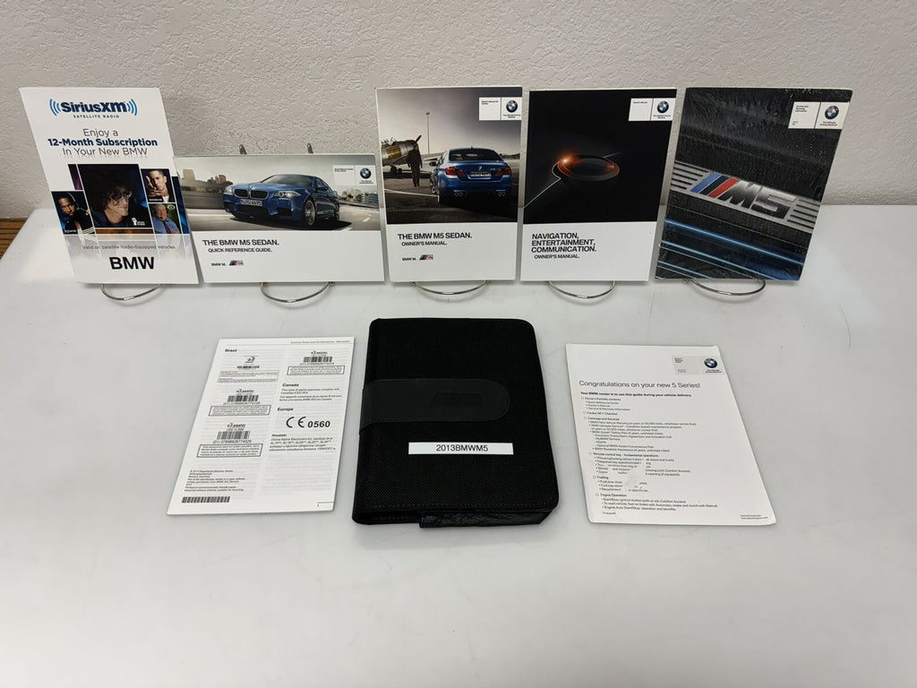 2013 BMW M5 Sedan Genuine OEM Owner's Manual Set w/Navigation and BMW "M" Case