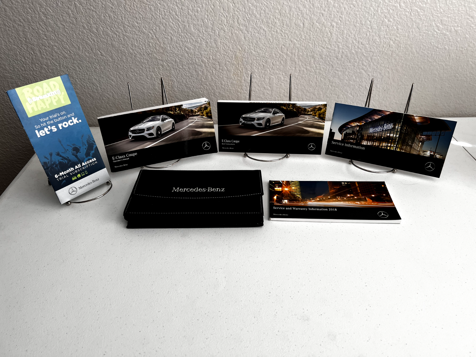 2018 Mercedes-Benz E-Class Coupe Owner's Manual Set w/ supplements and case.