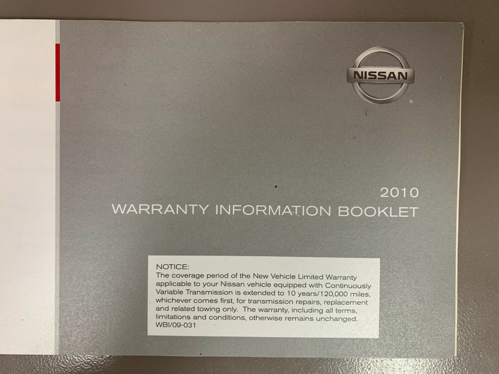 2010 Nissan Altima Sedan Genuine OEM Owner's Manual Set w/Case and Bonus Key FOB