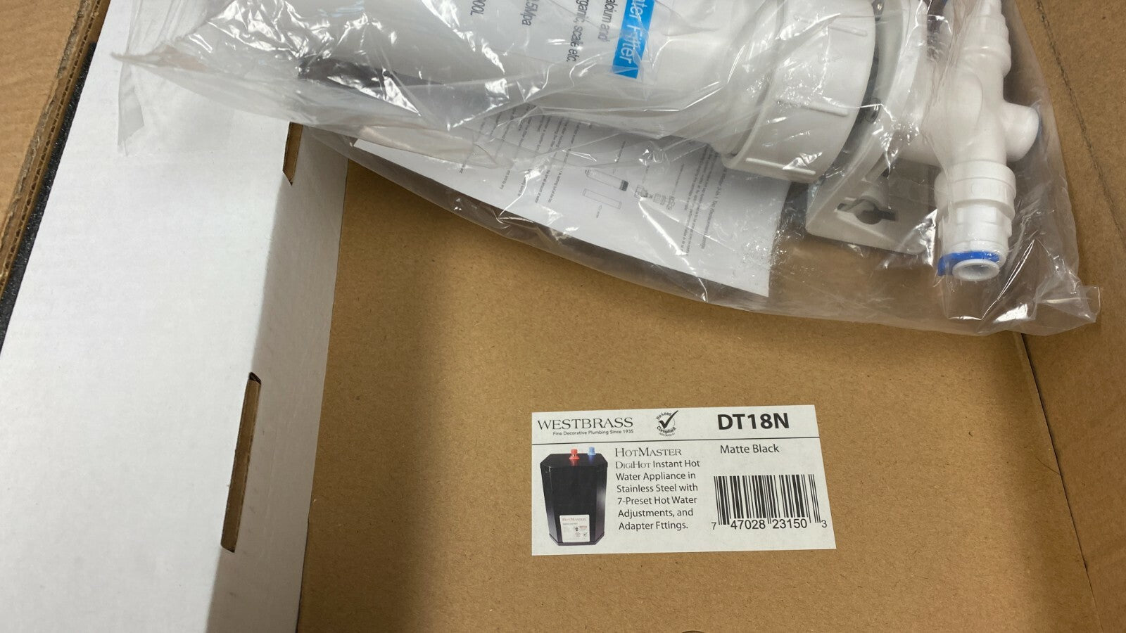 Westbrass DT1F272-62 Develosah 9" Hot Dispenser Faucet, with HotMaster DigiHot