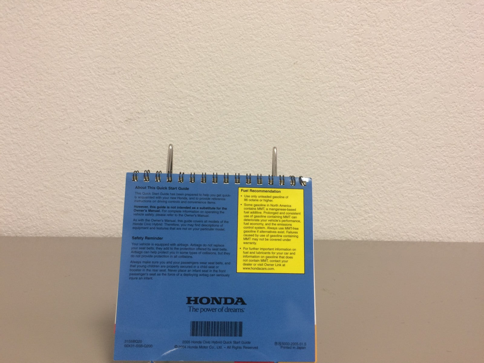 2005 Honda Civic Hybrid Genuine OEM Owner's Manual Set--Free Shipping!
