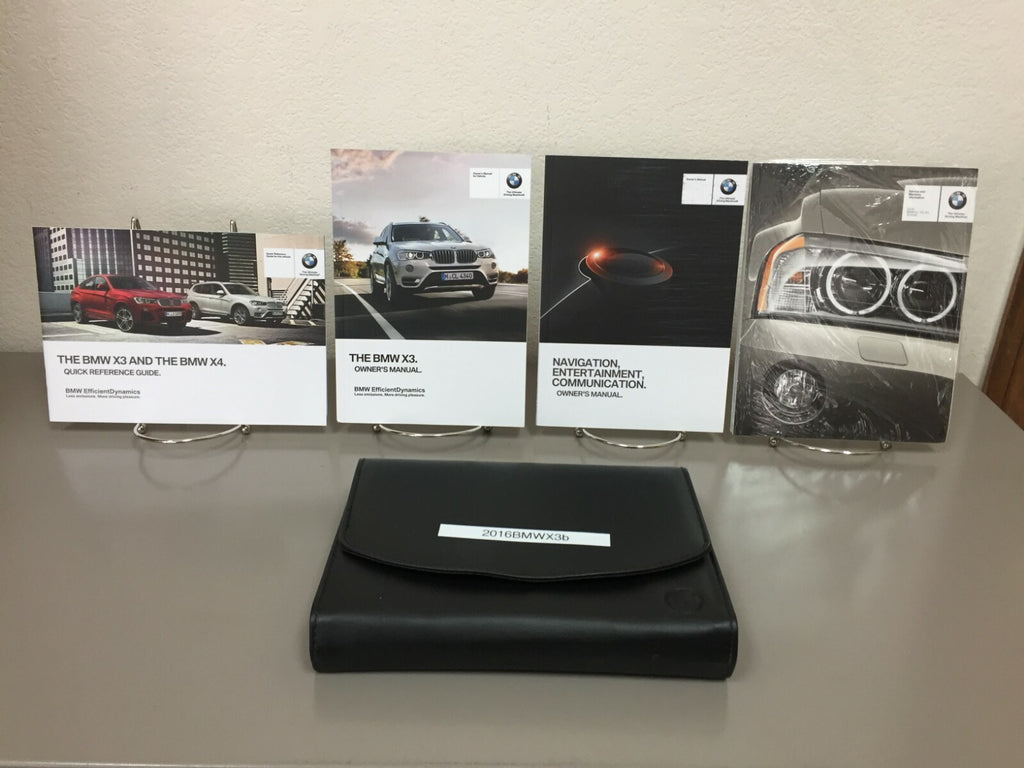 2016 BMW X3 Genuine OEM Owner's Manual Set w/BMW Case and Navigation Manual