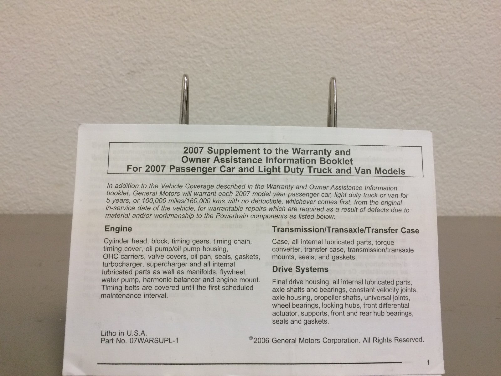 2007 GMC Sierra 1500 Genuine OEM Owner's Manual w/Case & Bonus Key FOB