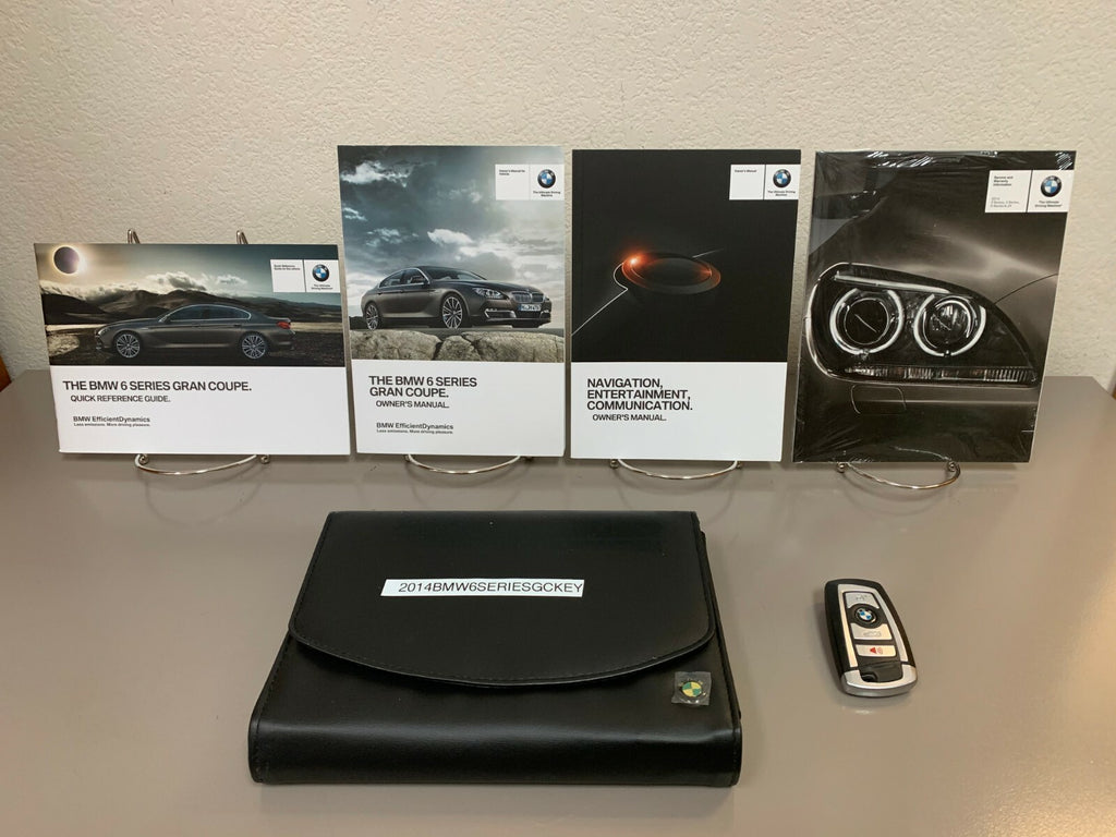 2014 BMW 6 Series Gran Coupe Genuine OEM Owner's Manual Set w/Bonus Key FOB
