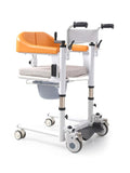 Frezon 4-in-1 Transfer Lift Wheelchair w/180° Split Seat and Bedpan Max 440lb
