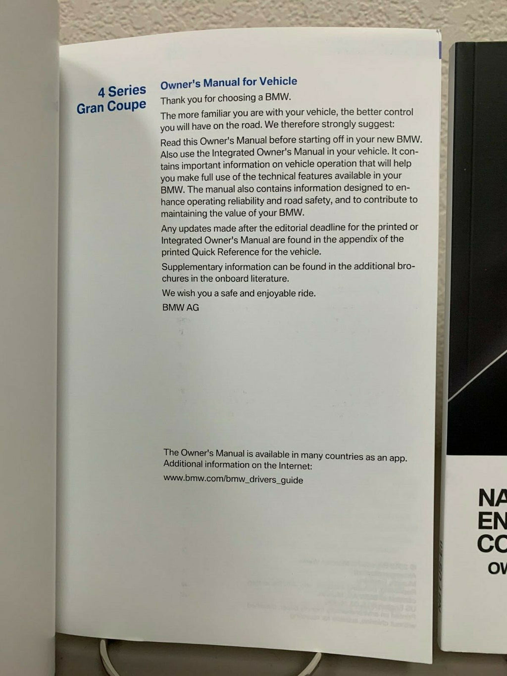 2015 BMW 4 Series 428i 435i xDrive Gran Coupe OEM Owner's Manual Set w/Bonus FOB