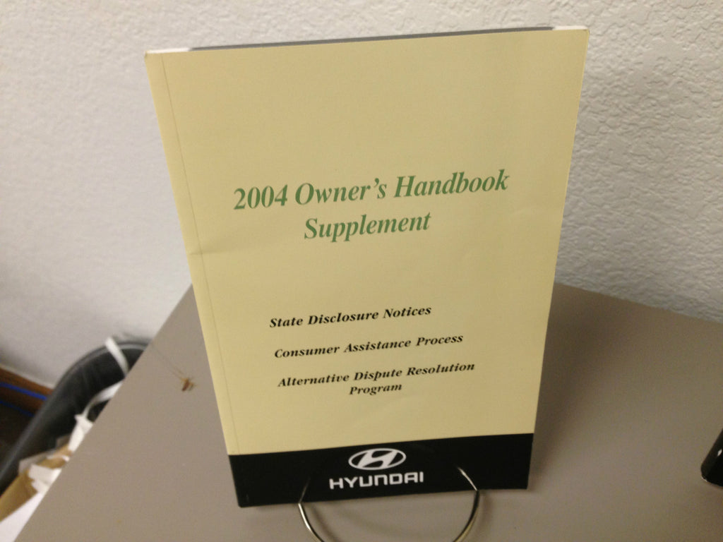 2004 Hyundai Santa Fe OEM Owners Manual - Fast Free Shipping