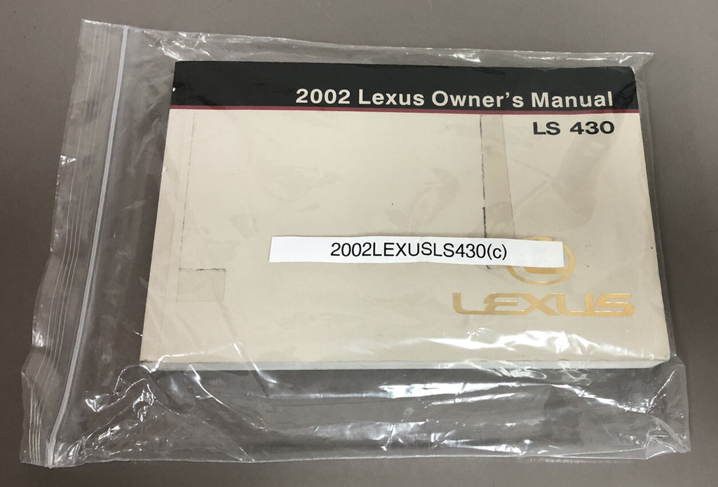 2002 Lexus LS 430 Genuine OEM Owner's Manual