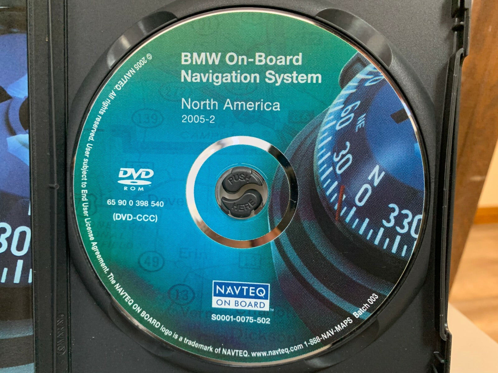2005 BMW Genuine Navigation Disc Digital Road Map North America 65 90 0 398 540